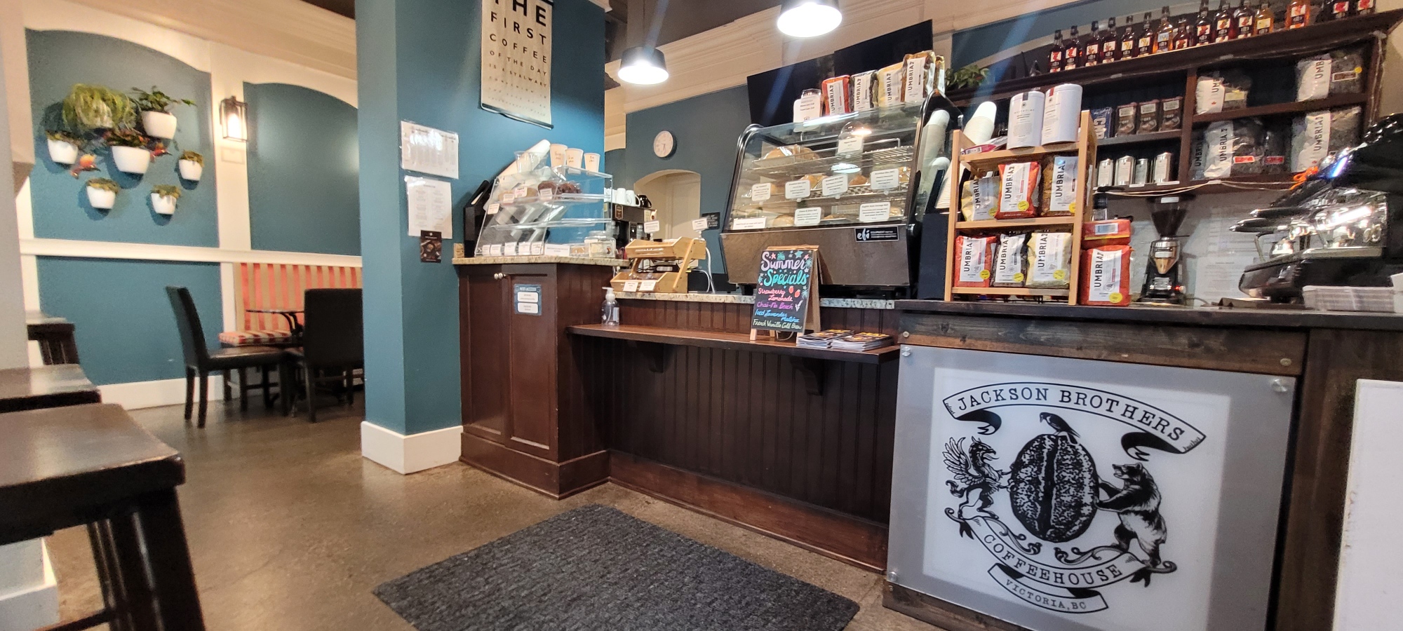 Inside Jackson Brothers Coffeehouse in Victoria
